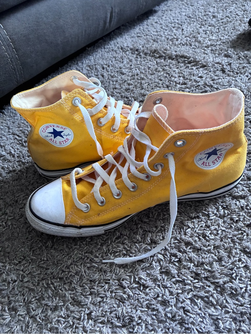 Converse Yellow High-Top Kids Sneakers Men’s 10.5